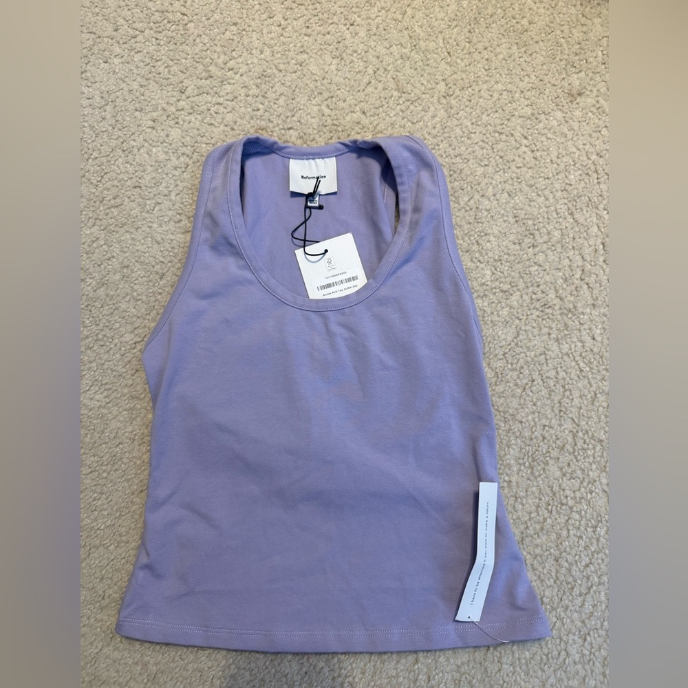 Reformation Archie Knit Tank Top Aura NWT size small